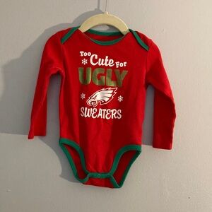 Eagles ugly sweater onesie